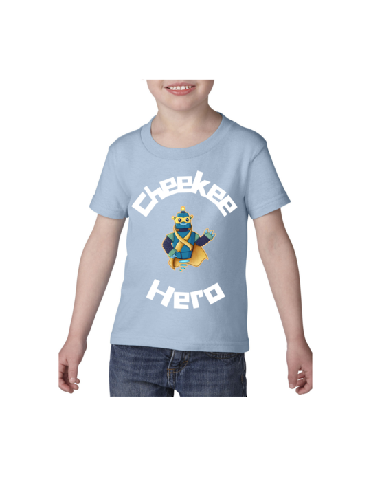 Cheekee Hero Full Tee (Toddler) - Light Blue
